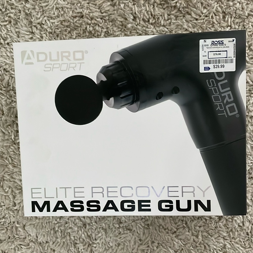 Aduro Sport Elite Recovery Massager With 4 Interchangeable Heads Black NIB